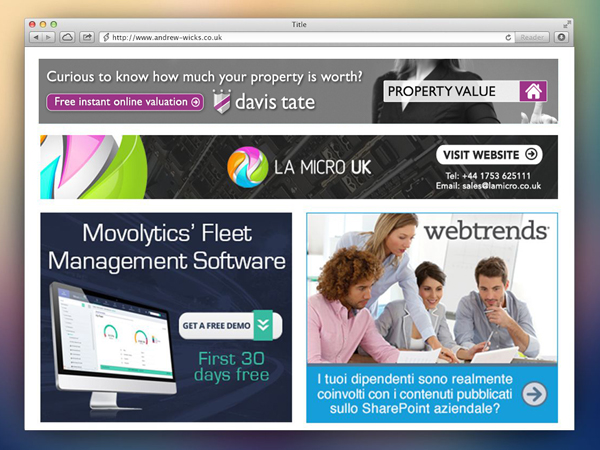 Web Banner Design, Newbury, Berkshire